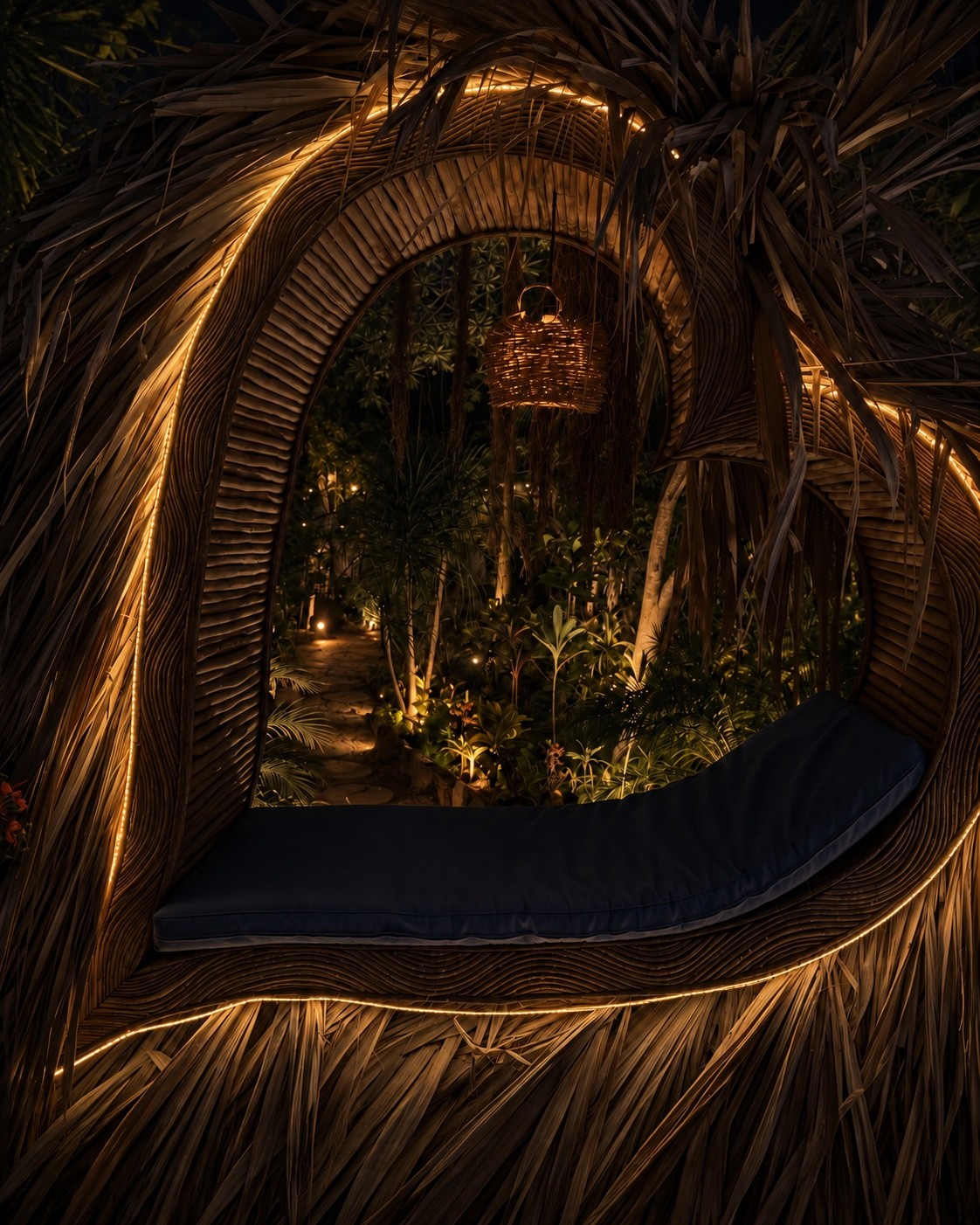 Woven jungle lounge